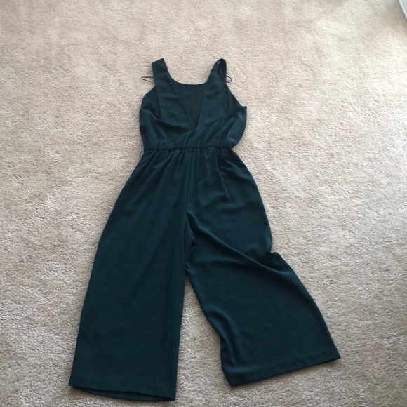 Zara size small dark green pants romper-never worn - Picture 2 of 2